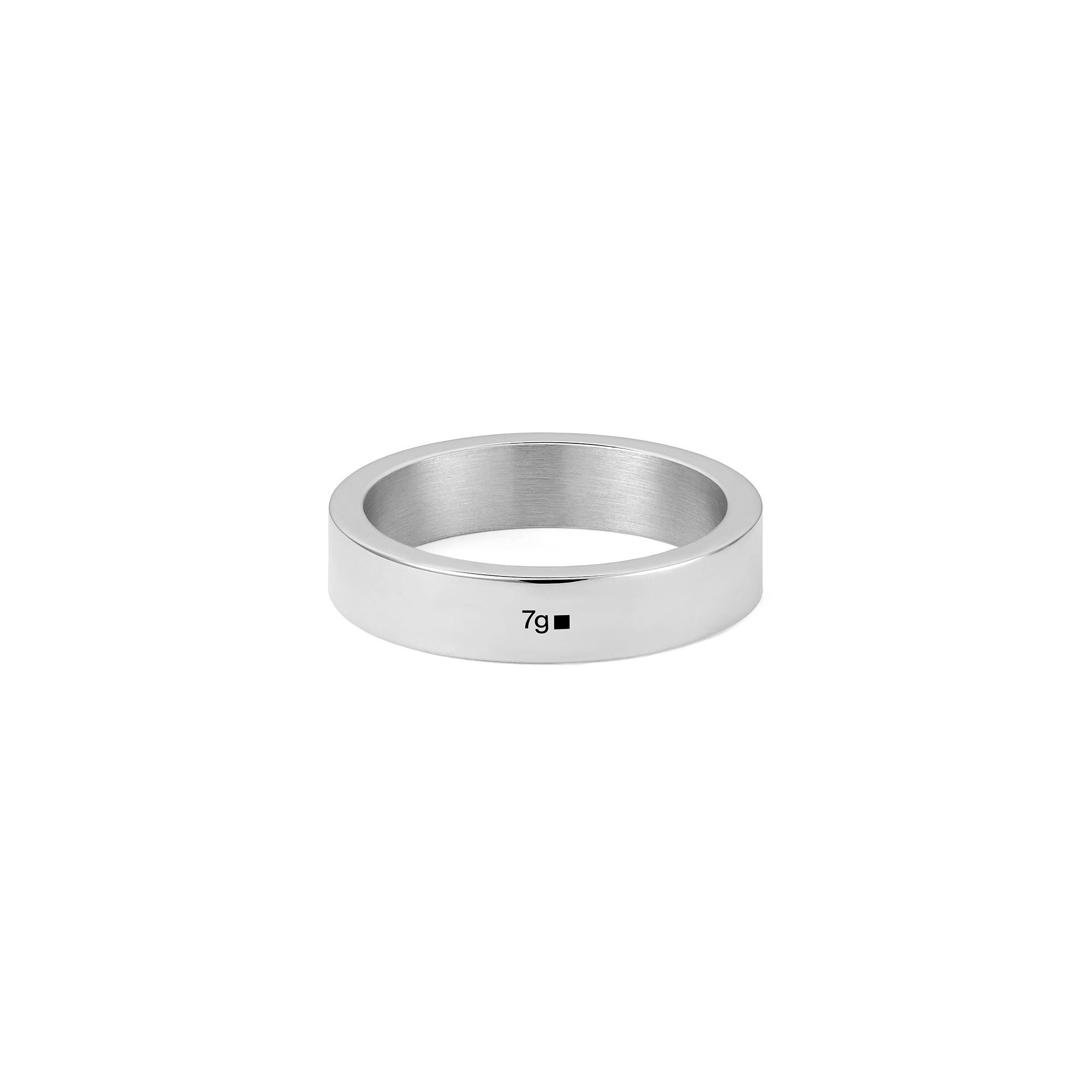 7g Polished Silver Ribbon Ring